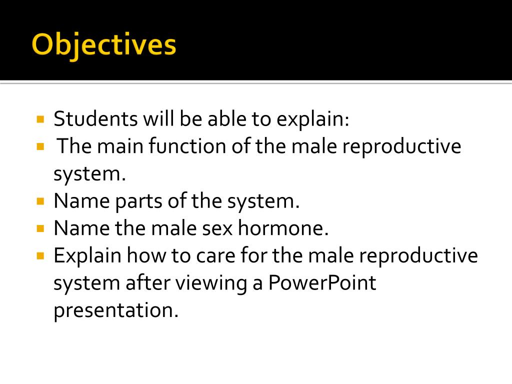 PPT The Male Reproductive System PowerPoint Presentation Free