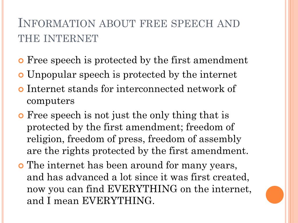 should free speech on the internet be protected