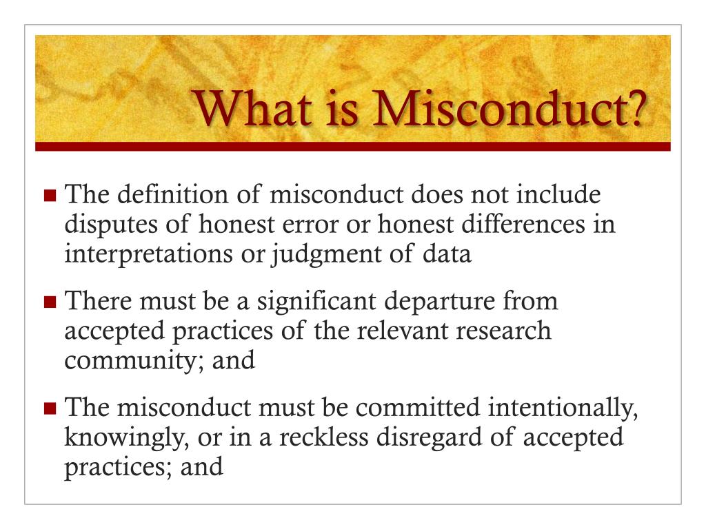 examples of scientific research misconduct