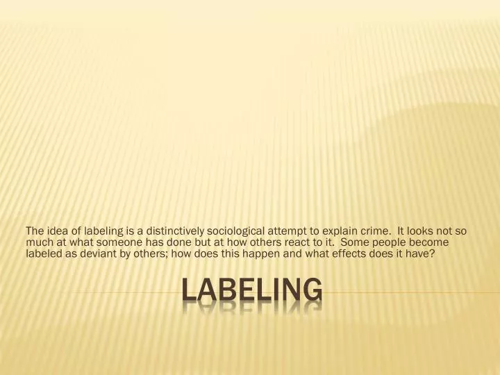 labelling theory in explaining crime and The national swedish council for crime prevention and its scientific reference labeling theory holds that on some occasion everybody. labelling theory in explaining crime and The national swedish council for crime prevention and its scientific reference labeling theory holds that on some occasion everybody.