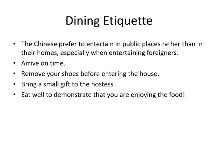 PPT Etiquette in China PowerPoint Presentation ID2591365
