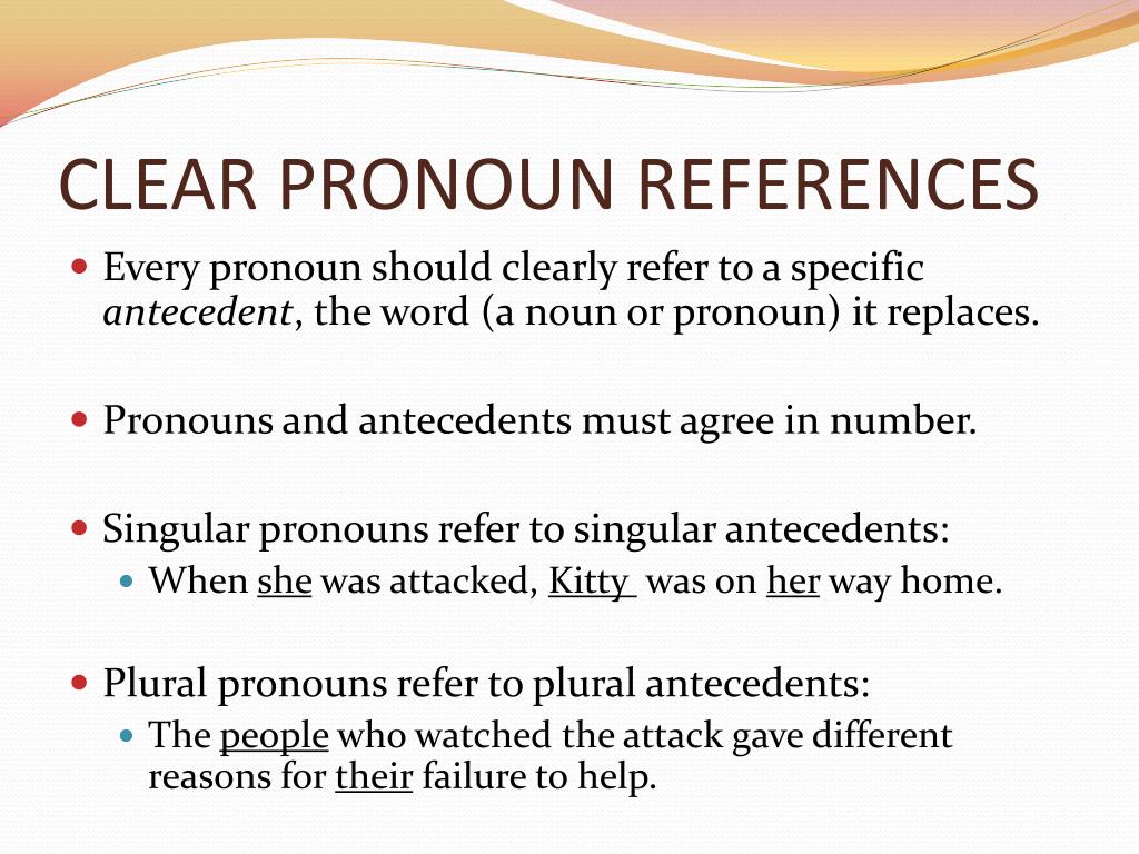 Clear Pronoun Reference Worksheet Answers