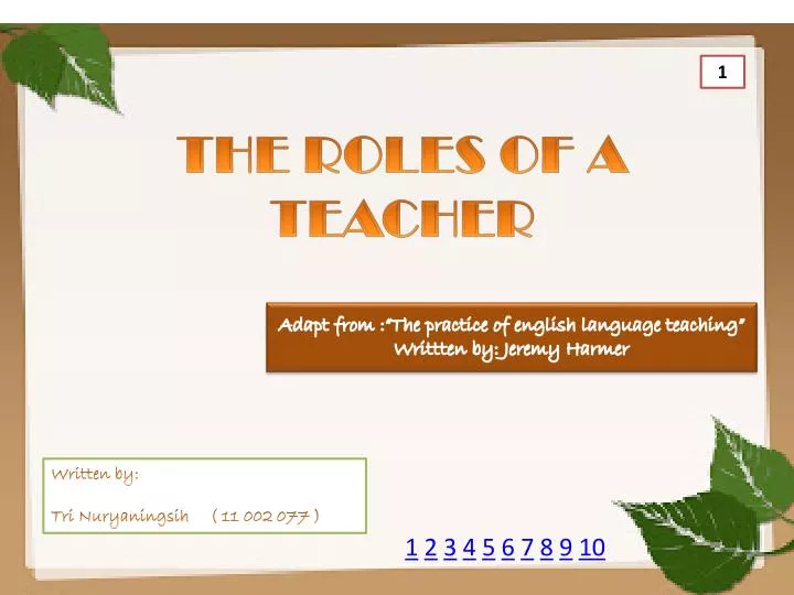 prompter teacher role