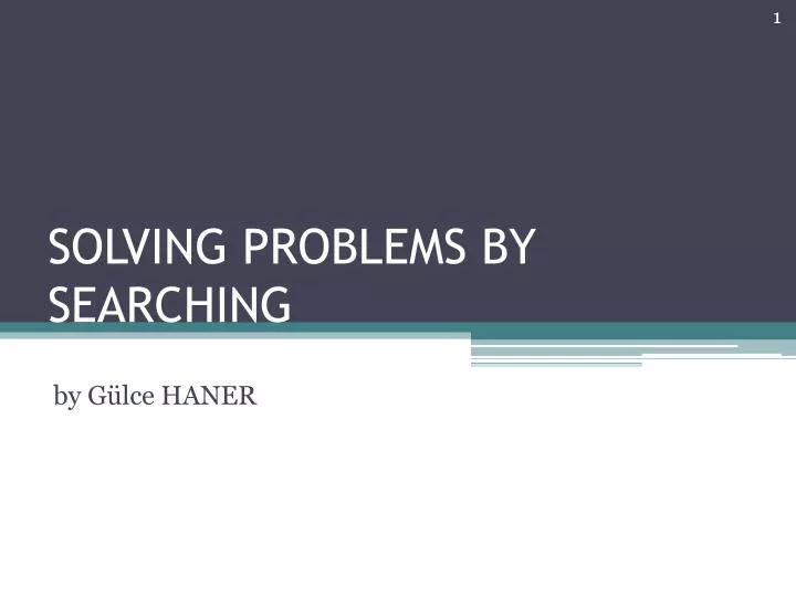 Ppt solving problems by searching powerpoint presentation free