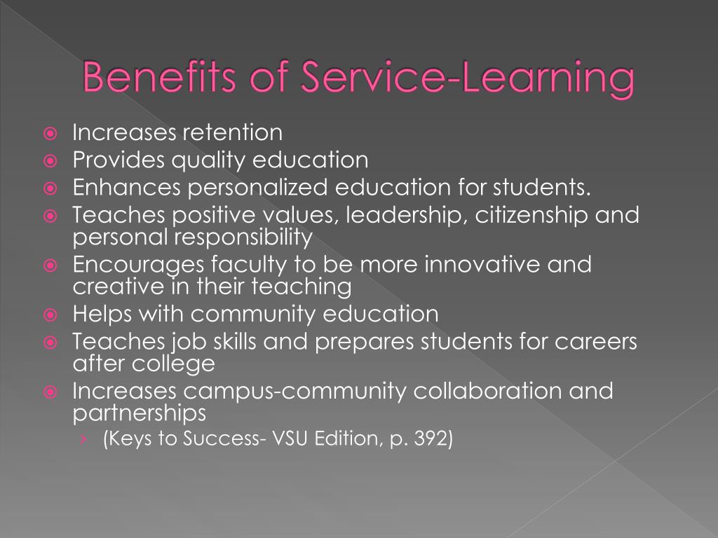 presentation on service learning