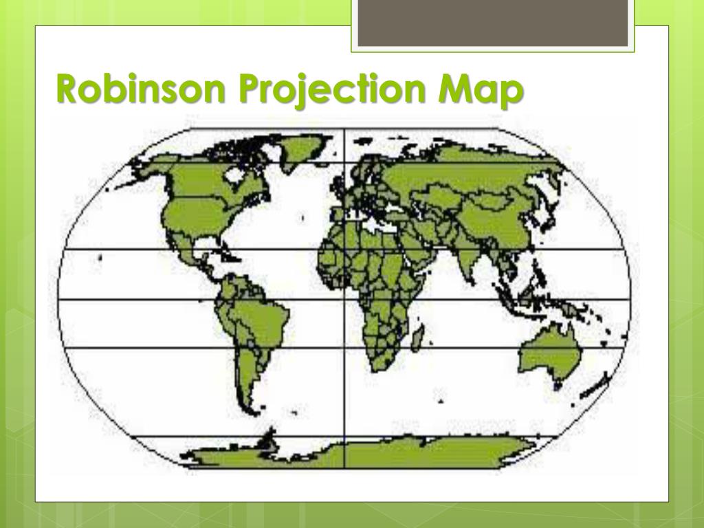 PPT Robinson Projection Map & Mercator Projection Map PowerPoint