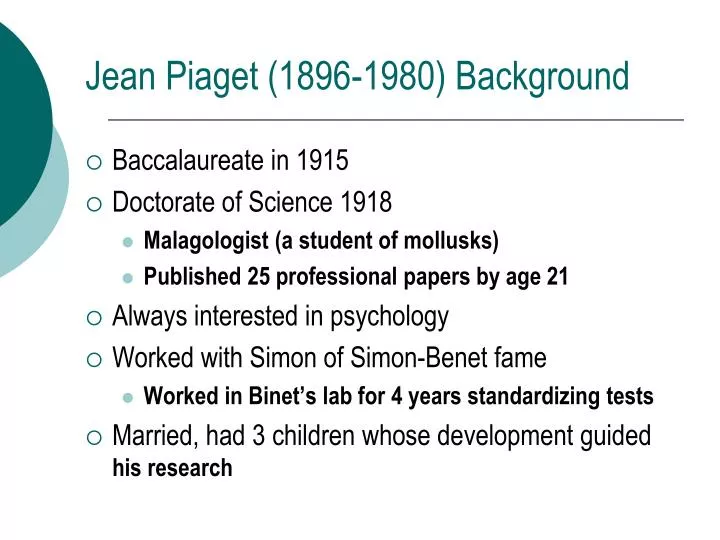 jean piaget introduction