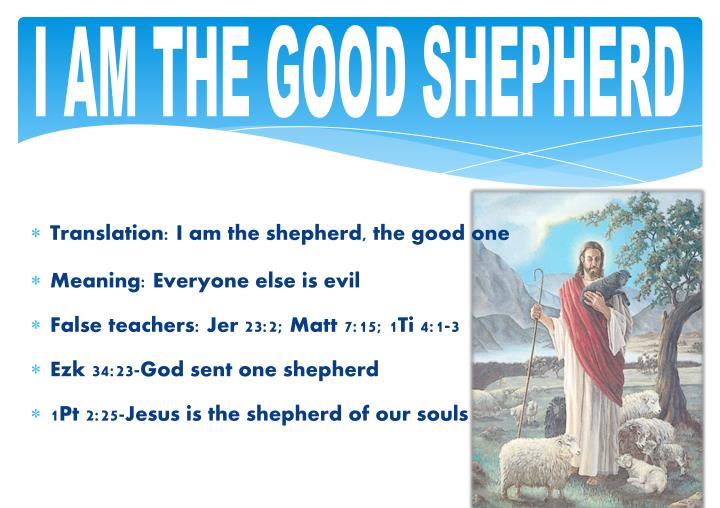 PPT JESUS THE CHRIST OUR GOOD SHEPHERD PowerPoint Presentation ID2593756