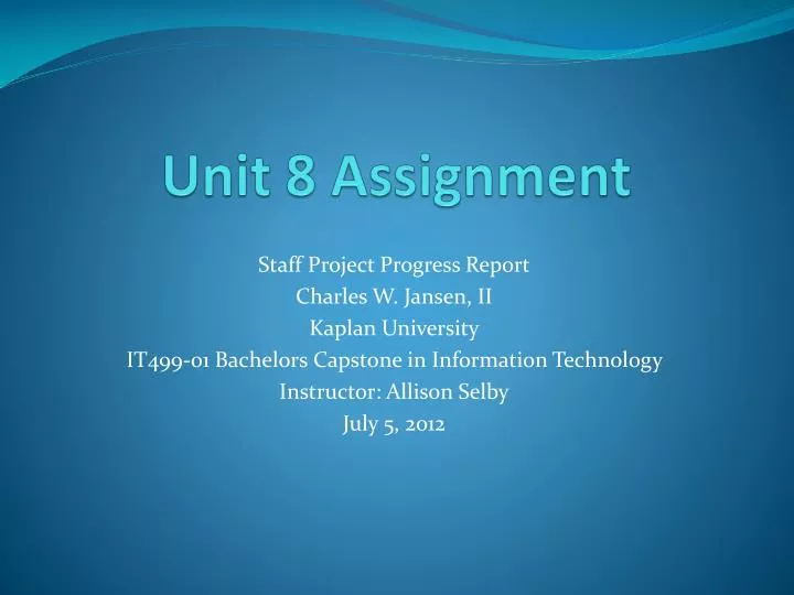 unit 8 assignment c applied science