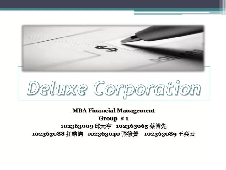 PPT Deluxe Corporation PowerPoint Presentation, free download ID