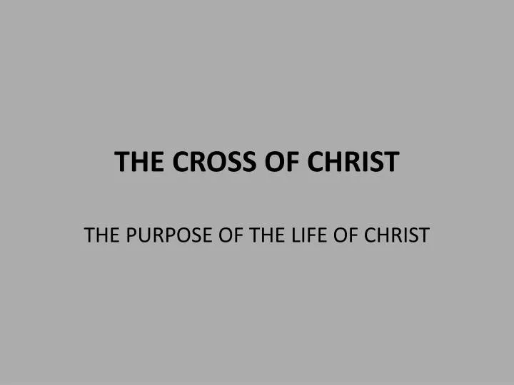 the cross of christ n.