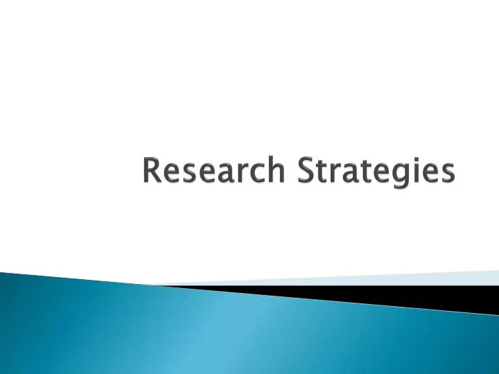 research strategies ppt