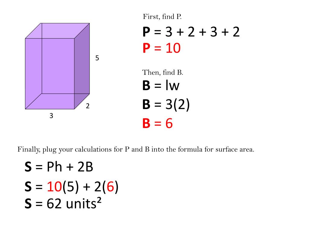 surface area formula rectangle