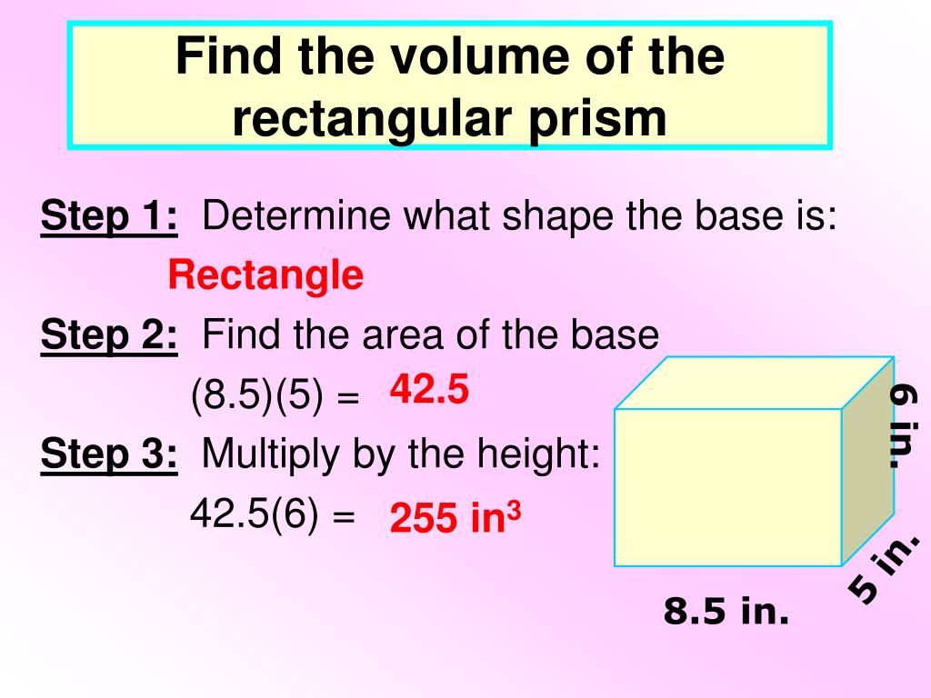 volume of rectangular prism