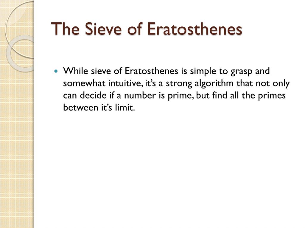 PPT - Parallelization of ‘Sieve of Eratosthenes ’ Algorithm PowerPoint