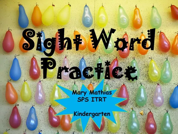sight word practice n.
