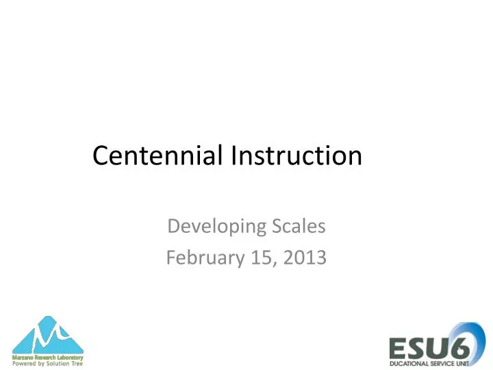 centennial instruction n.