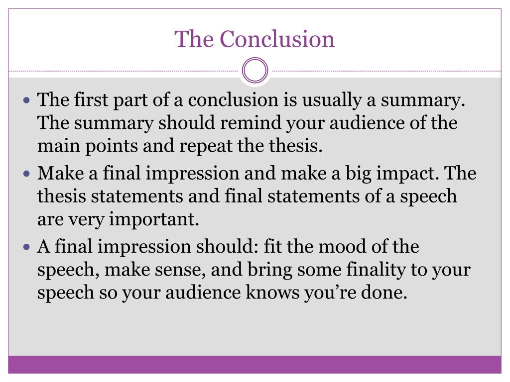 introduction speech conclusion examples