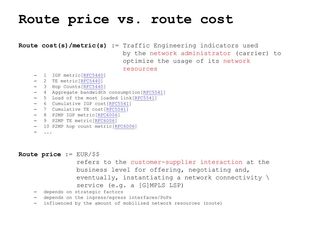 PPT - Enhancements in PCEP Extensions for Route Offer Computation and ...