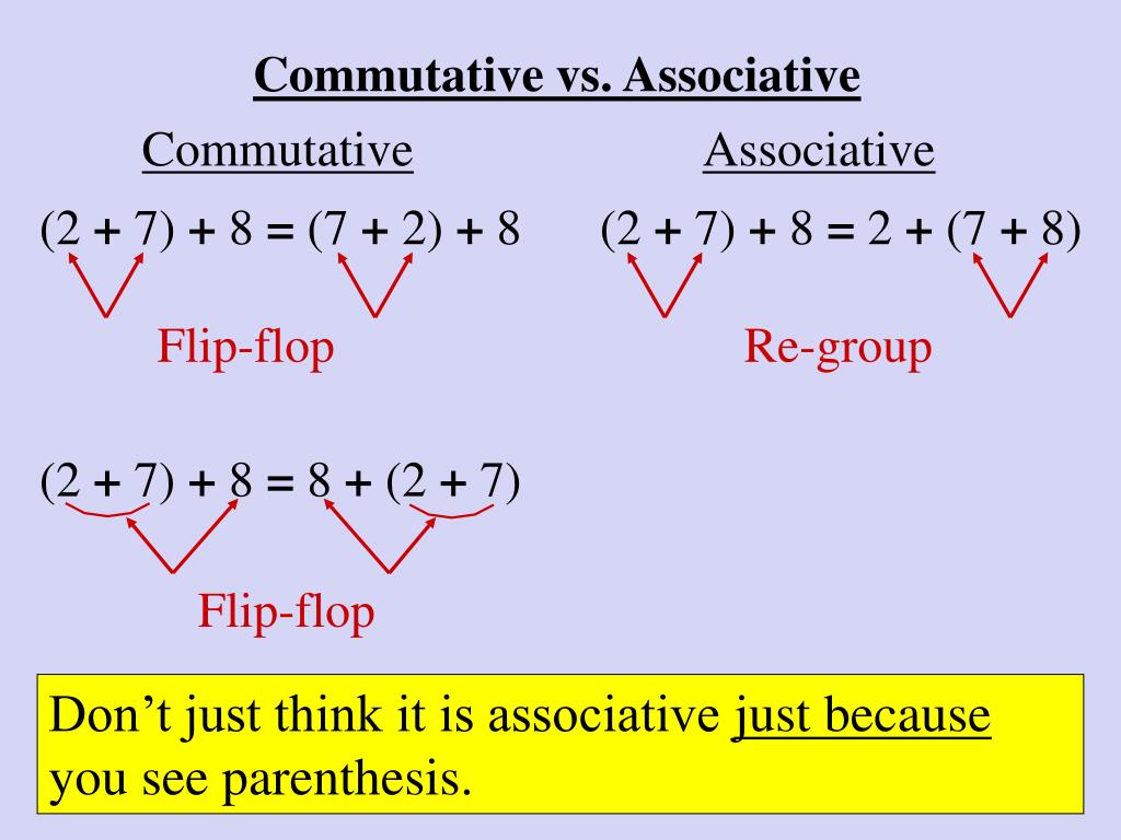 Ppt lesson 1 7 the commutative and associative property powerpoint