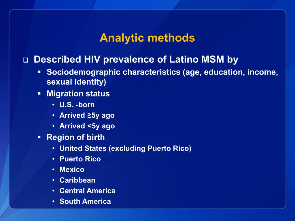 PPT - Association of Birth Location and Immigration Duration with HIV ...
