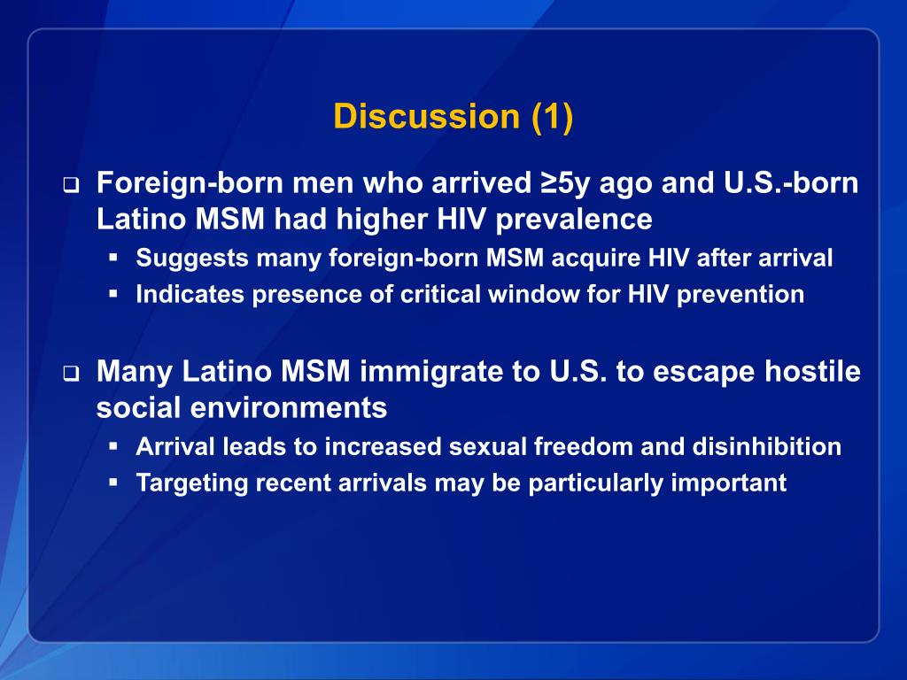 PPT - Association of Birth Location and Immigration Duration with HIV ...