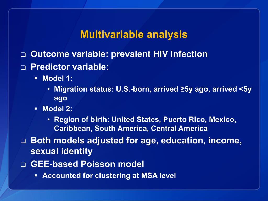 PPT - Association of Birth Location and Immigration Duration with HIV ...