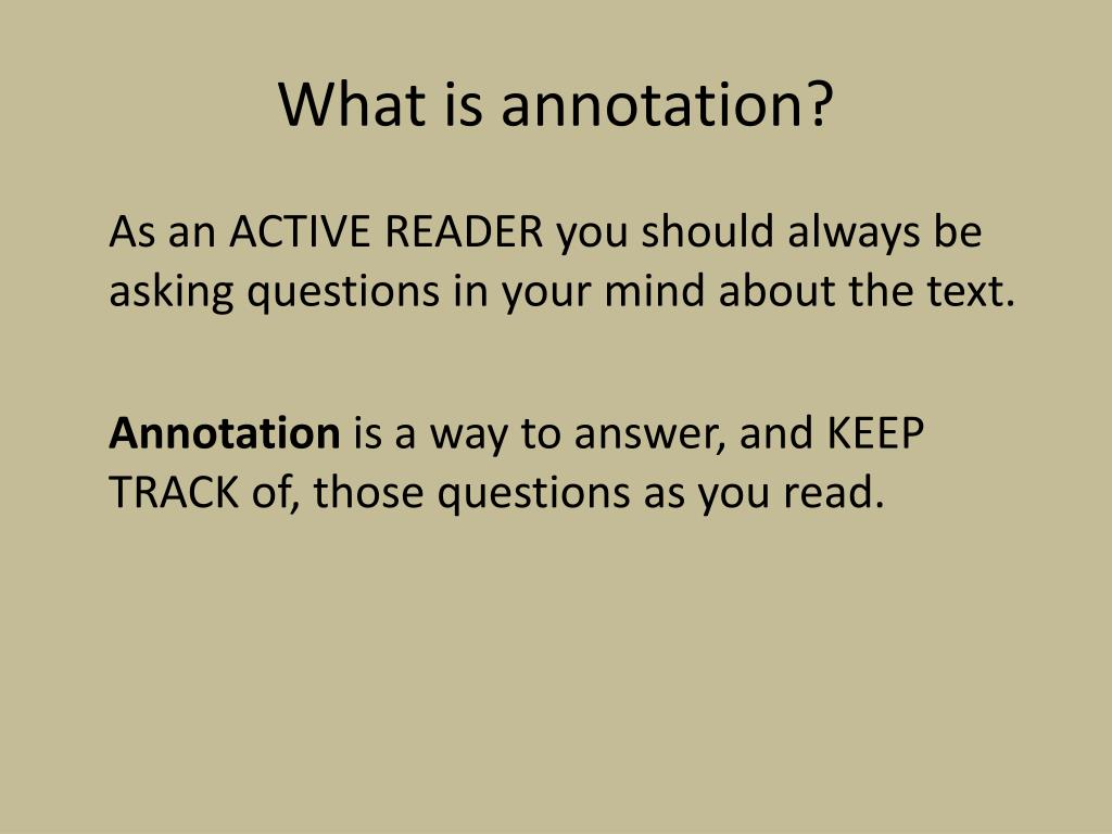 annotation presentation