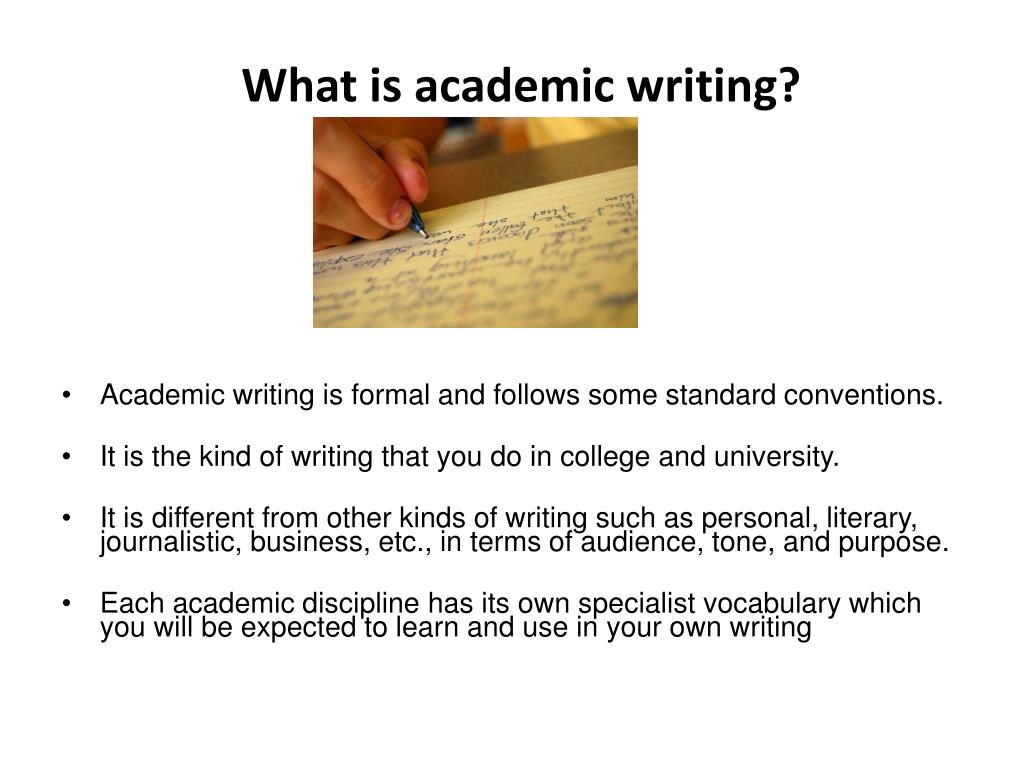 academic writing and presentation