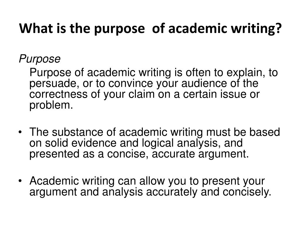 purpose of academic essay