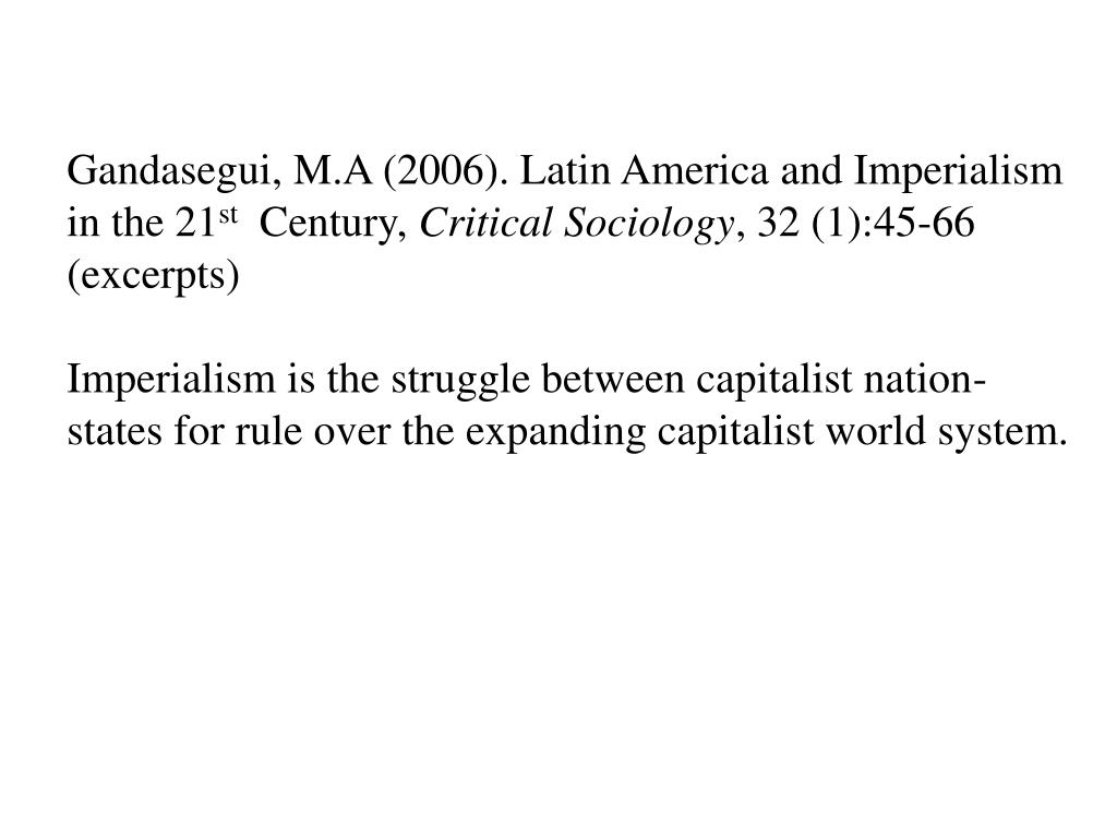PPT - Imperialism and Free Trade in Latin America: Implications for ...