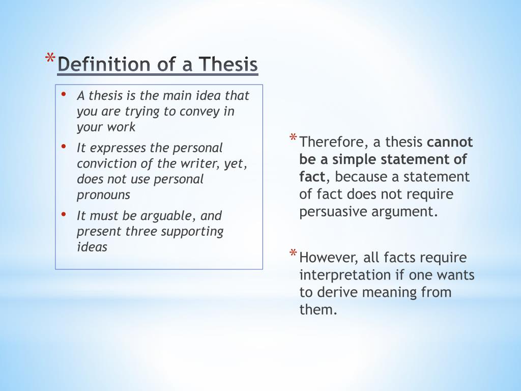 definition d thesis