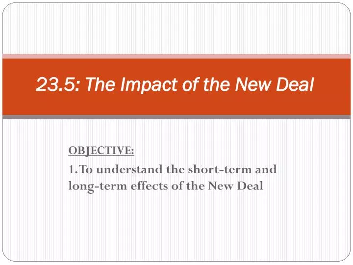 impact of new deal on maerican impact of new deal on maerican