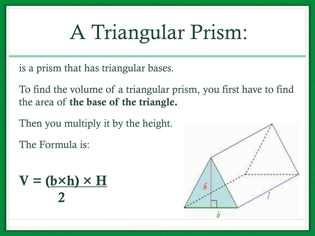 PPT - Volume of Triangular Prisms PowerPoint Presentation, free