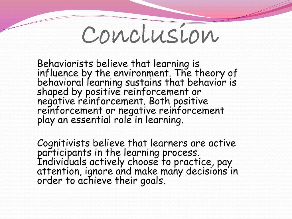 theories of learning essay conclusion