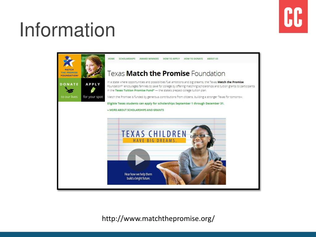 PPT Texas Tuition Promise Fund and Match the Promise Fund PowerPoint