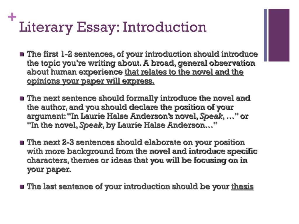 literary essay introductions