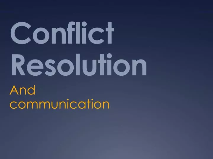 communication and conflict resolution Communication and conflict resolution - apostolic christian counseling and family services. communication and conflict resolution Communication and conflict resolution - apostolic christian counseling and family services.