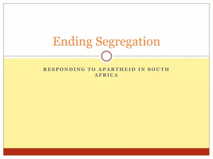 ending segregation n.