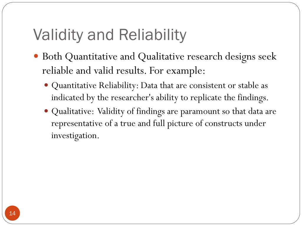 reliability and validity in quantitative research reliability and validity in quantitative research