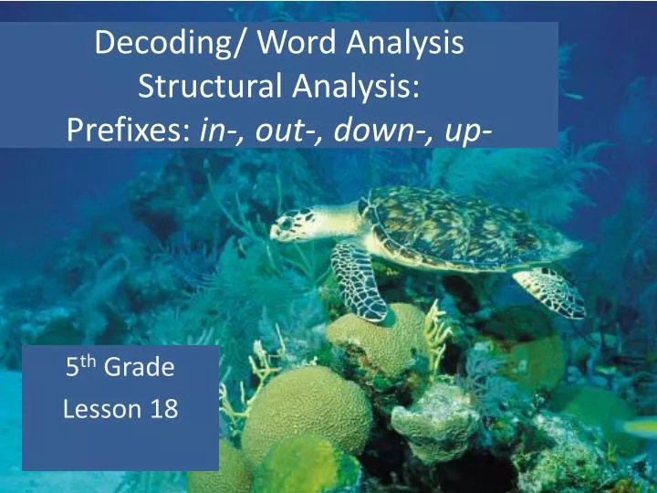 decoding word analysis structural analysis prefixes in out down up n.