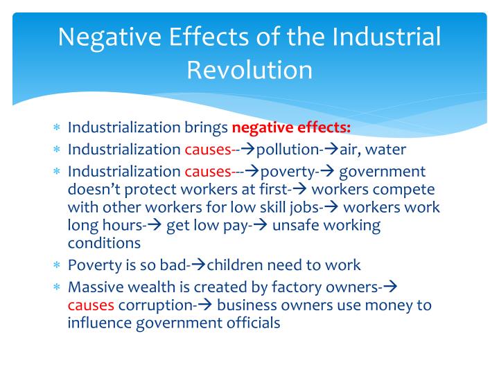 effects of industrialization on society