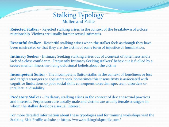 cyber obsessional pursuit cop and obsessive relational intrusion ori in stalking Powerpoint slideshow about 'descriptive meta-analysis based on 240 studies stalking versus ori: obsessive relational intrusion:. cyber obsessional pursuit cop and obsessive relational intrusion ori in stalking Powerpoint slideshow about 'descriptive meta-analysis based on 240 studies stalking versus ori: obsessive relational intrusion:.