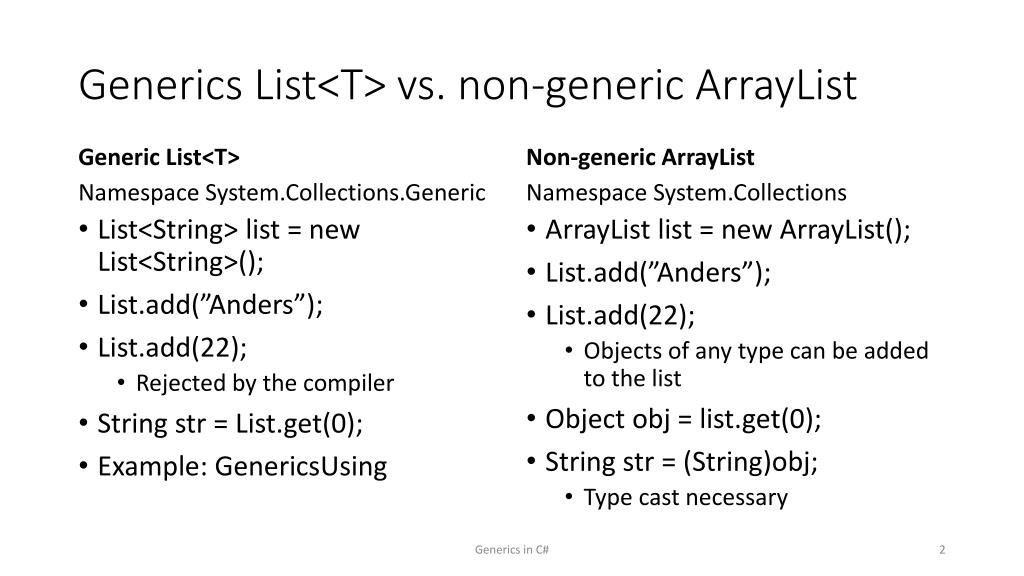 PPT - Generics in C# PowerPoint Presentation, free download - ID:2602116