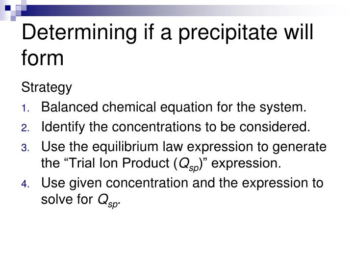 ppt solubility equilibrium powerpoint presentation id 2602304 how to tell if a precipitate will form