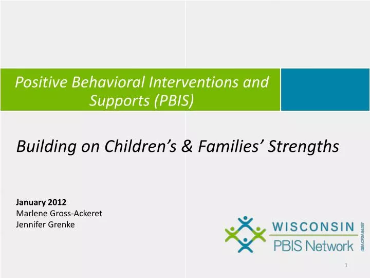 PPT - Positive Behavioral Interventions And Supports (PBIS ) PowerPoint ...