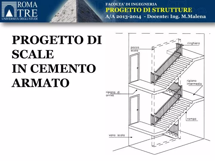 PPT - PROGETTO DI SCALE IN CEMENTO ARMATO PowerPoint Presentation, free