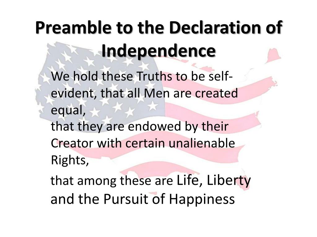 what is the preamble of the declaration of independence