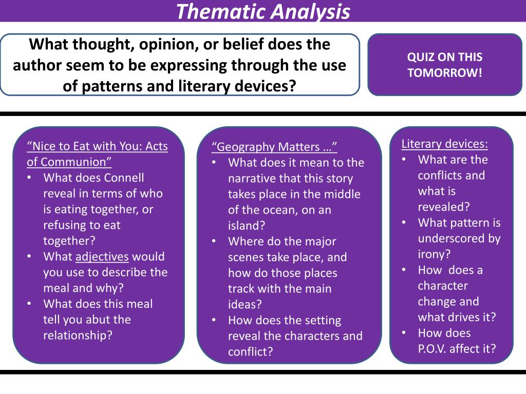 thematic analysis essay example psychology