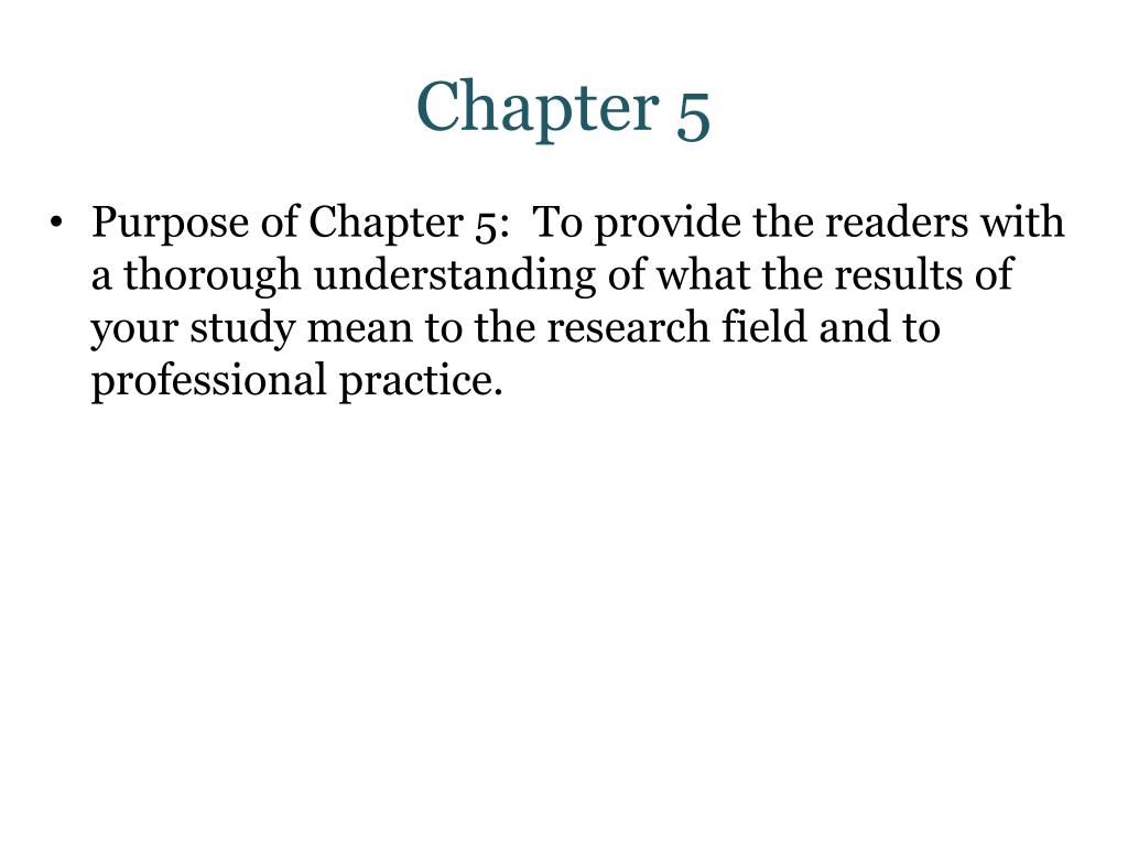 chapter 5 research example